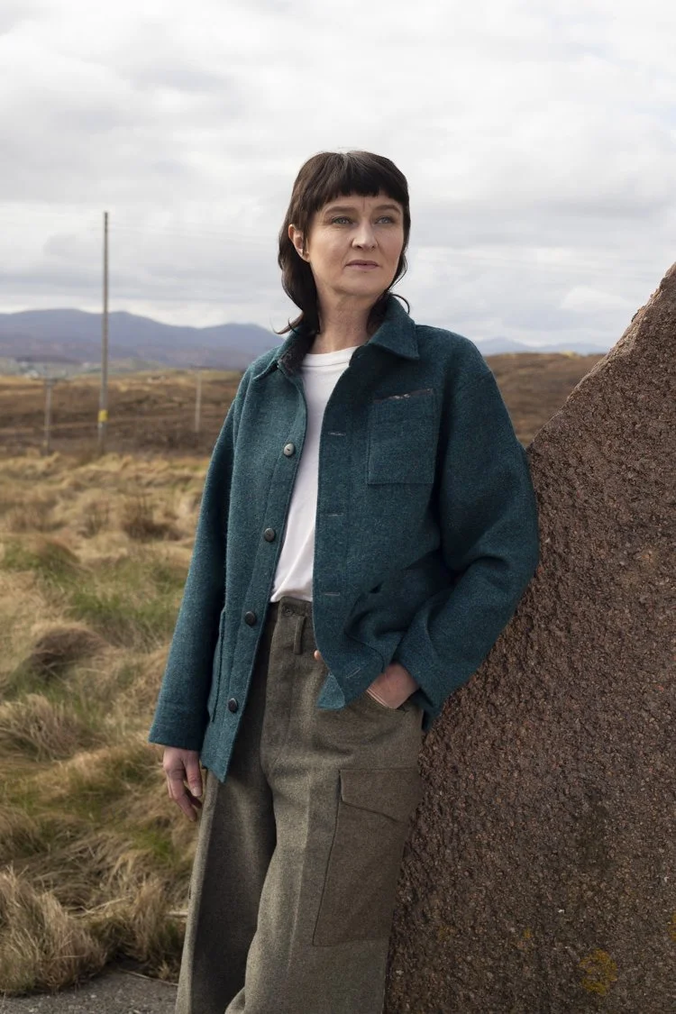 Harris Tweed Overshirt in Tidal Teal — Lumen
